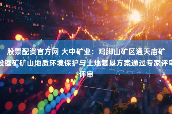股票配资官方网 大中矿业：鸡脚山矿区通天庙矿段锂矿矿山地质环境保护与土地复垦方案通过专家评审